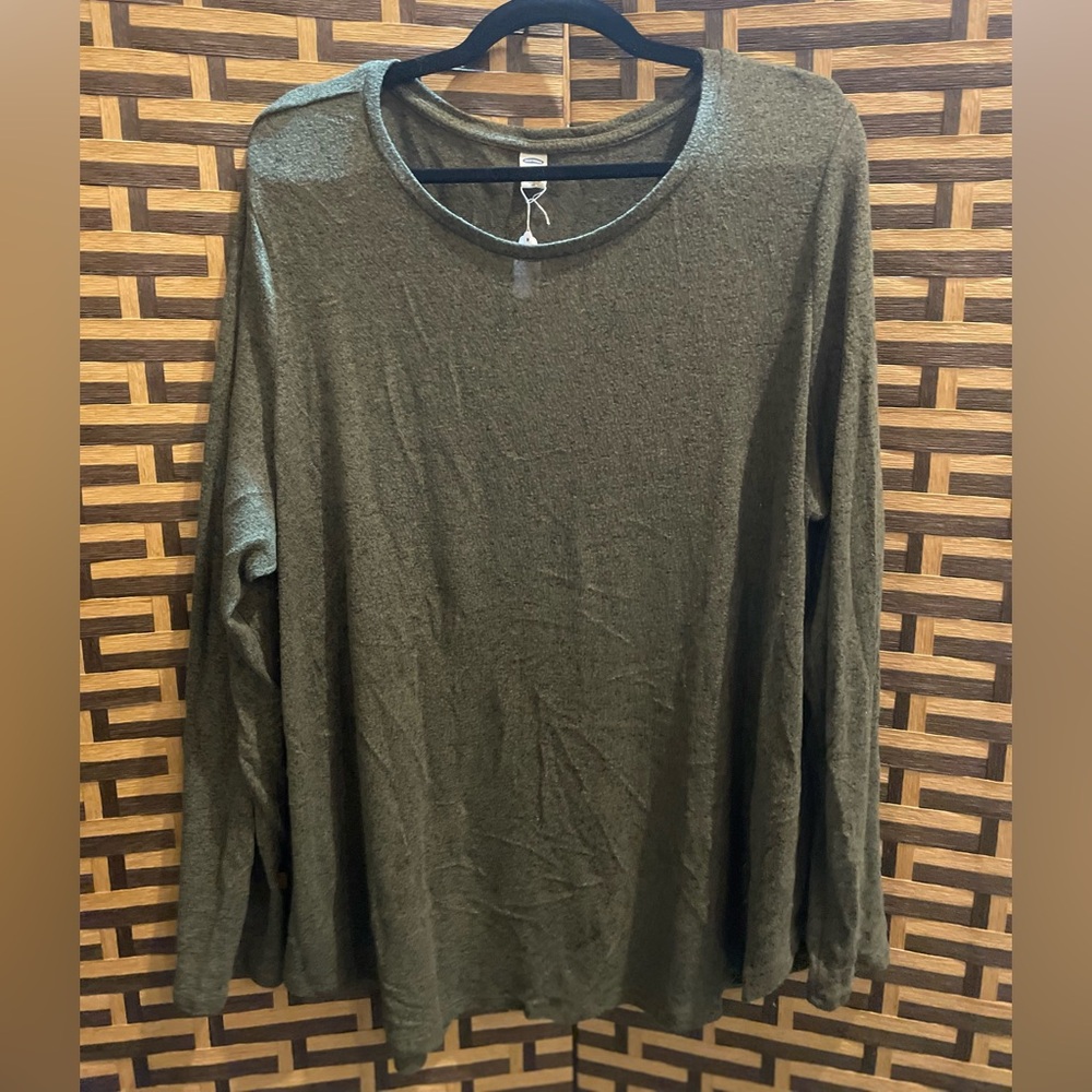 OLD NAVY green long sleeve top womens xxl